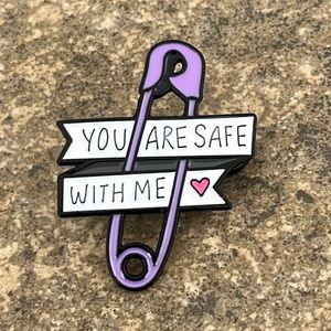 LGBTQ You are safe with me brooch lapel‎ pin backpack pin